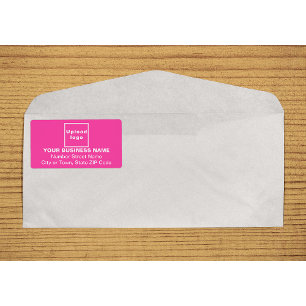 zentriertes "Business Pink Shipping Label"