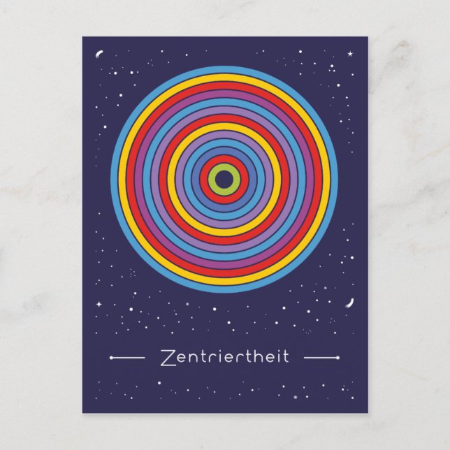 Zentriertheit Postkarte (Vorderseite)