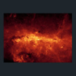 Zentrum der Milchstraße Poster<br><div class="desc">Unsere Milchstraße ist ein staubiger Ort. So staubig, dass wir den Mittelpunkt der Galaxie nicht im sichtbaren Licht sehen können. Aber als das Spitzer-Weltraumteleskop der NASA seine Infrarot-Augen auf das galaktische Zentrum Set, fasste es diese spektakuläre Sicht ein. Mit nur einer von Spitzer Kameras (bei einer Wellenlänge von 8 Mikrometern)...</div>
