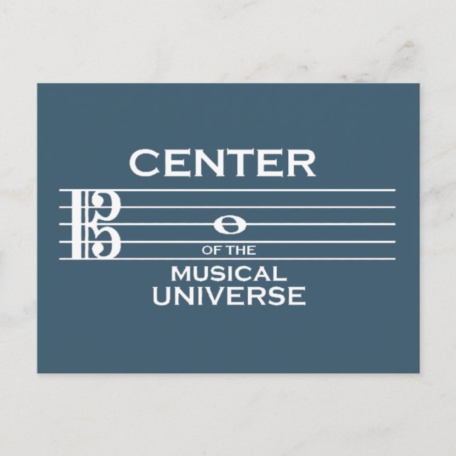 Zentrum des musikalischen Universums Alto Clef Blu Postkarte (Vorderseite)