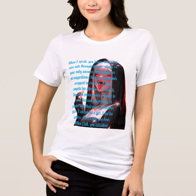 Zentrum des Powers - Kommandant der weiblichen Ene Tri-Blend Shirt (Vorderseite)