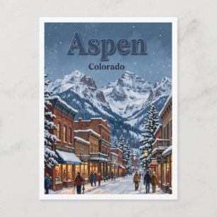 Zentrum von Aspen Colorado Postkarte
