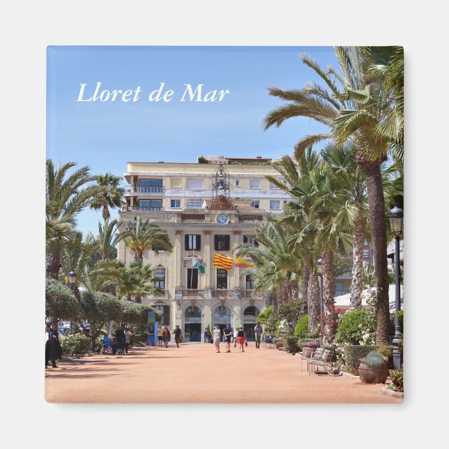 Zentrum von Lloret de Mar, Spanien Magnet (Vorne)