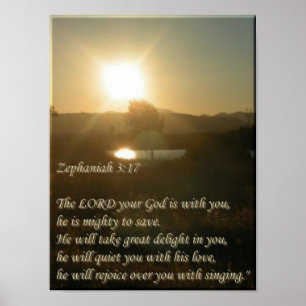 Zephaniah 3:17 poster