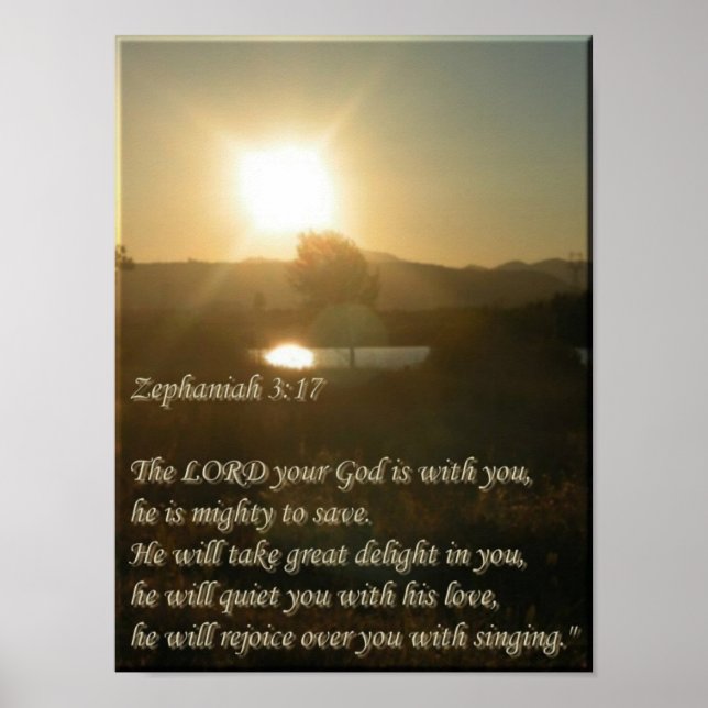 Zephaniah 3:17 poster (Vorne)