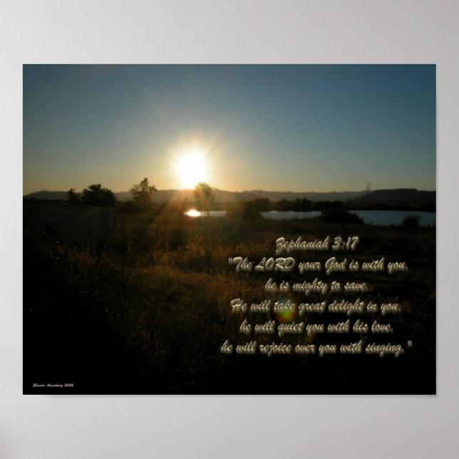 Zephaniah 3:17 SE Poster (Vorne)