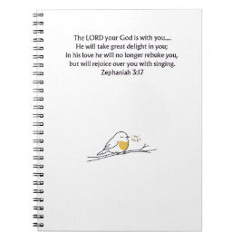 Zephanja 3,17 Christliches Journal Notizbuch Notizblock