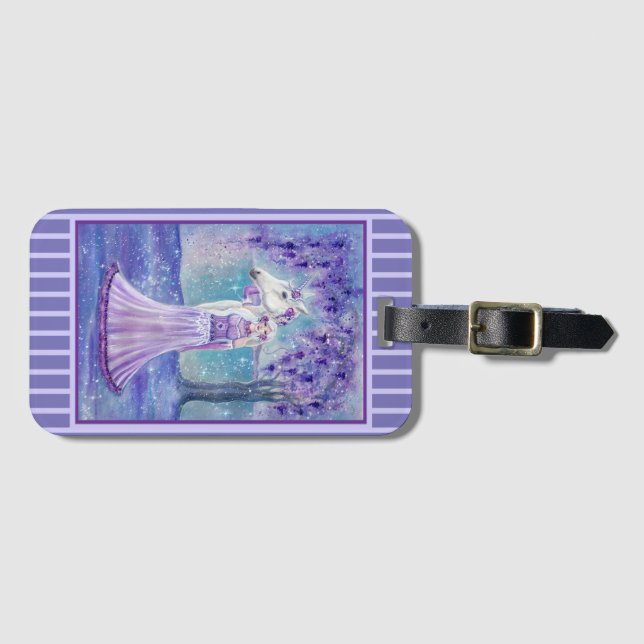 Zephyr Einhorn- und Märchenkunst von Renee Lavoie Gepäckanhänger (Vorderseite (Horizontal))