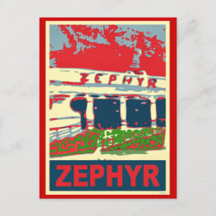 Zephyr Rollercoaster Pontchartrain Beach Postkarte