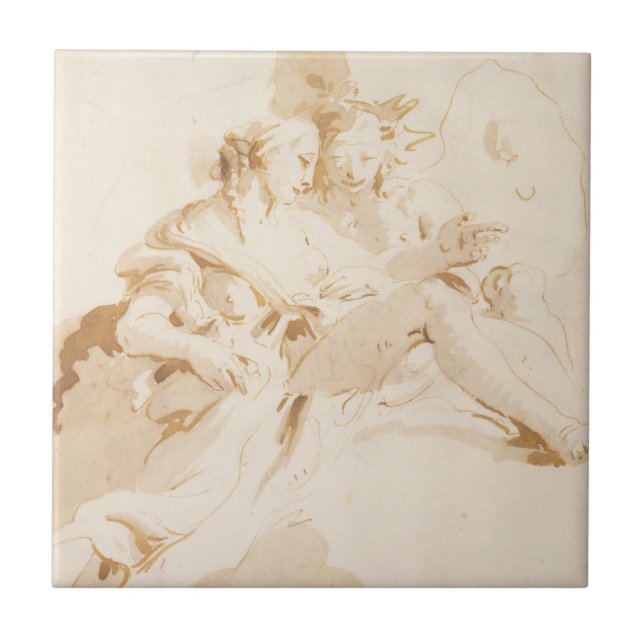 Zephyr und Flora Fliese (Vorderseite)