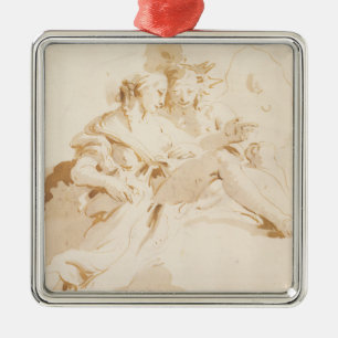 Zephyr und Flora Ornament Aus Metall