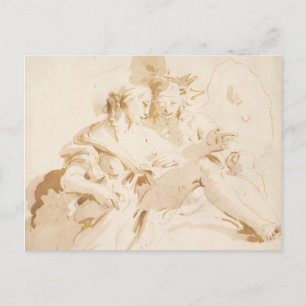 Zephyr und Flora Postkarte