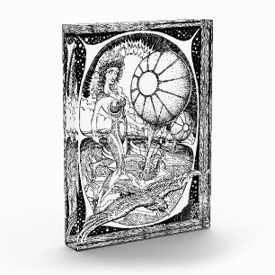 Zephyrelle Linienillustration Acrylblock Fotoblock