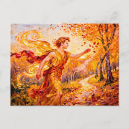 Zephyros God of the Western Wind from Greek Mythol Postkarte