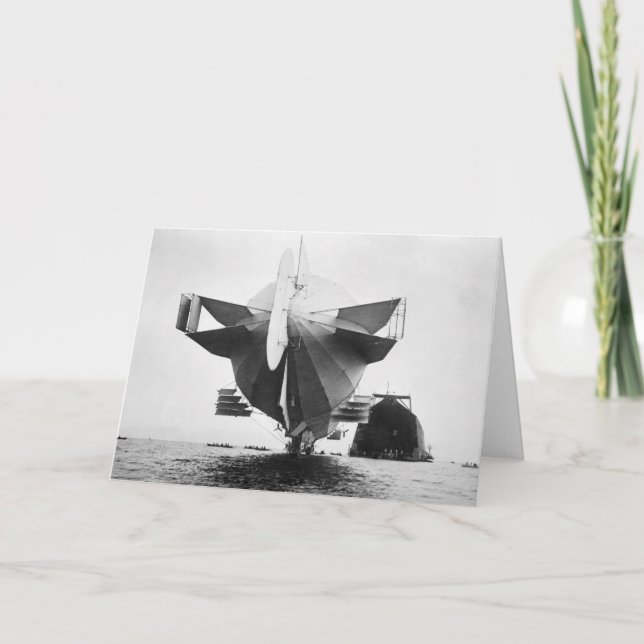 Zeppelin Airship, 1908 Karte (Vorderseite)