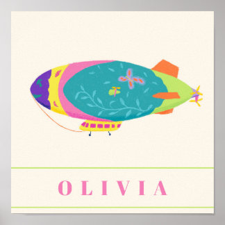 Zeppelin aus dem Set "Dream To Fly" von 3 Poster