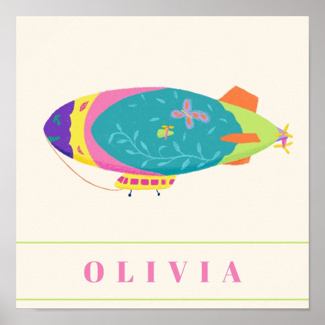 Zeppelin aus dem Set "Dream To Fly" von 3 Poster (Vorne)