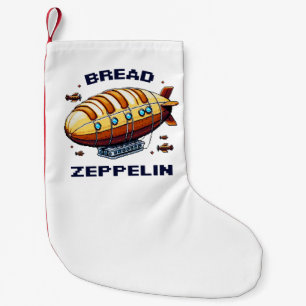 Zeppelin-Brot - Whimsical 8-Bit Airship Art Kleiner Weihnachtsstrumpf