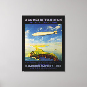 Zeppelin-Reisen ~ Übersee und Land - M Leinwanddruck