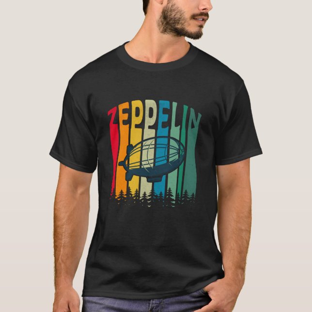 Zeppelin Retro 70s 80s Classic Airship Men Boys Ki T-Shirt (Vorderseite)