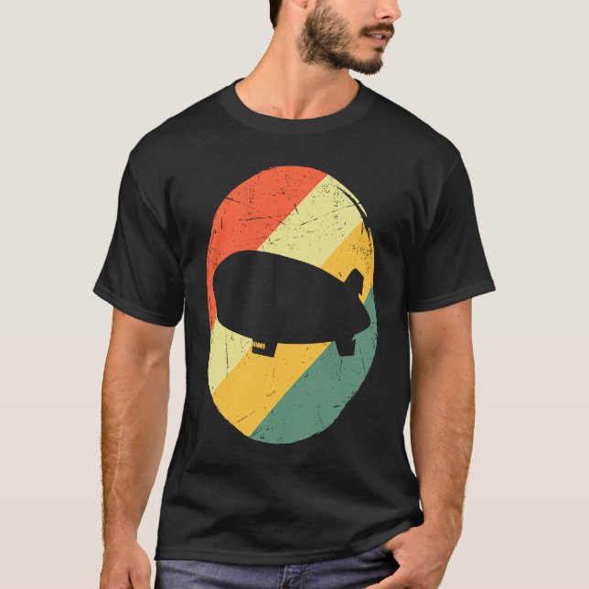 Zeppelin Retro Vintage Sunset Dirigible Airship T-Shirt (Vorderseite)