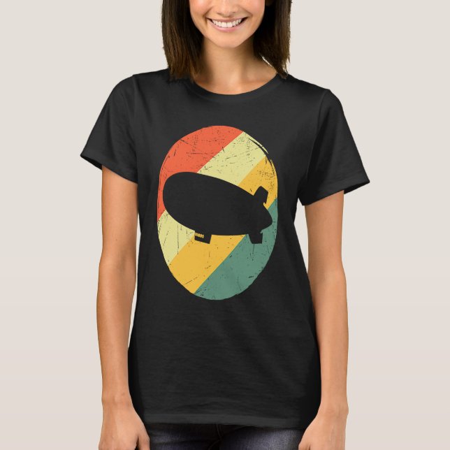 Zeppelin Retro Vintage Sunset Dirigible Airship T-Shirt (Vorderseite)