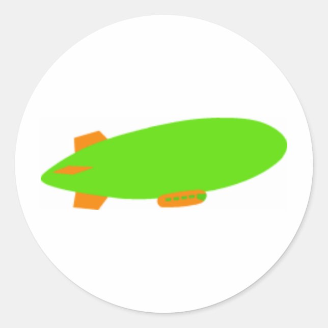 Zeppelin Runder Aufkleber (Vorderseite)