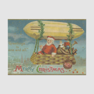 Zeppelin Santa Vintag Viktorianisch Funny Funny Ch Seidenpapier