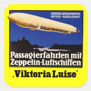 Zeppelin Viktoria Luise Quadratischer Aufkleber