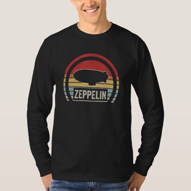 Zeppelin Vintag Retro Zeppelin Dirigible Airship T-Shirt (Vorderseite)