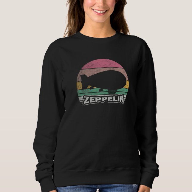 Zeppelin Vintage Retro Zeppelin Dirigible Airship Sweatshirt (Vorderseite)