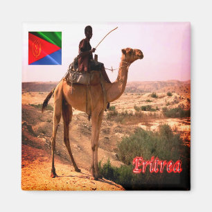 zER007 ERITREA, Camel and Rider, Afrika, Kühlschra Magnet