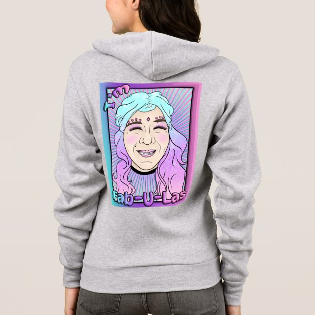 Zer0's Fab-U-Las Bella+Leinwand Full-Zip Hoodie (Rückseite)