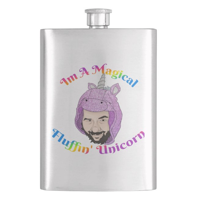 Zer0's Magischer Fluffin Einhorn Classic Flask Flachmann (Vorderseite)