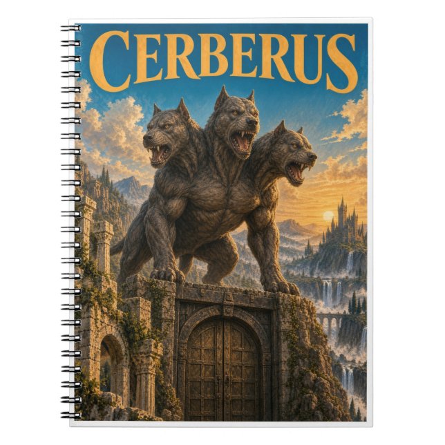 Zerberus, Gothic Fantasy Monster Notizblock (Vorderseite)