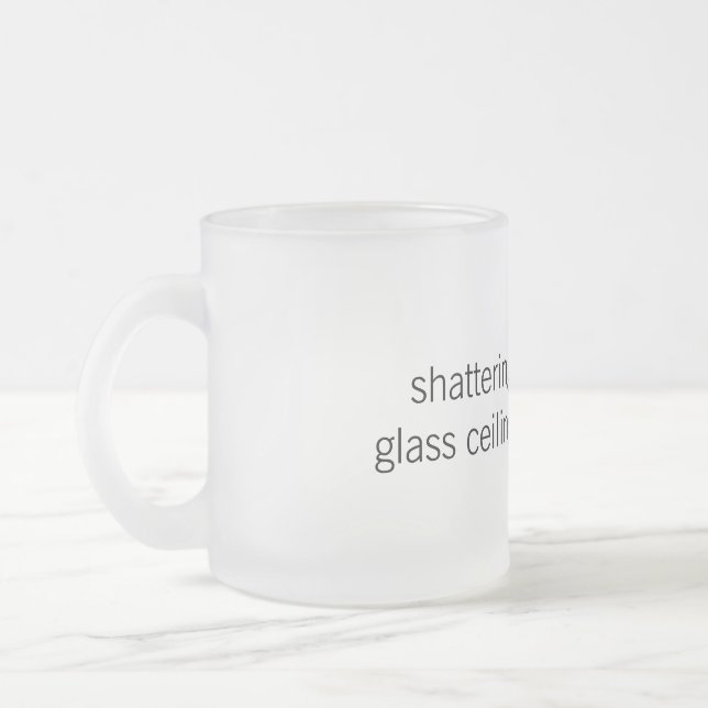 Zerbrechende Glasdecken-Glas-Tasse Mattglastasse (Links)