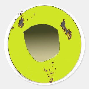 zerbrechlich runder aufkleber