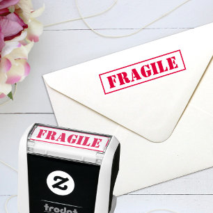 Zerbrechlicher individuell gerahmter Text Büro Permastempel