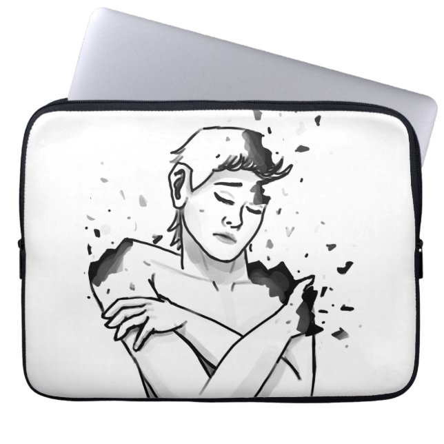 Zerbrochen Laptopschutzhülle (Vorderseite)