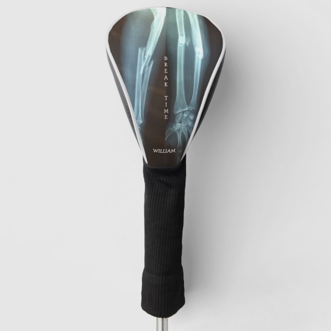 Zerbrochen Radius und Ulna Xray "Break Time"   Golf Headcover (Vorderseite)