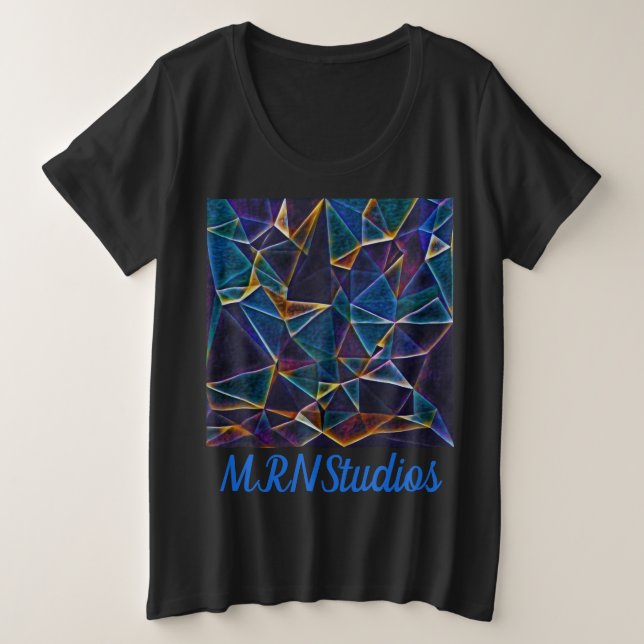 Zerbrochene Blasen Plus Größe T - Shirt (Design vorne)