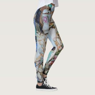 Zerbrochene China Muster Mudlark Leggings. Leggings