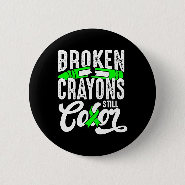 Zerbrochene Crayons immer noch Farbenbewusstsein f Button (Vorderseite)