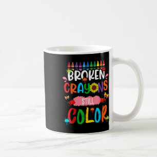 Zerbrochene Crayons immer noch Farbenbewusstsein f Kaffeetasse