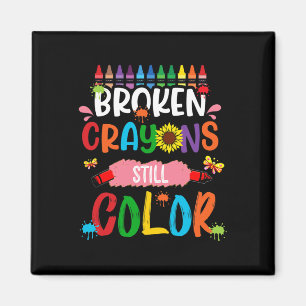 Zerbrochene Crayons immer noch Farbenbewusstsein f Magnet