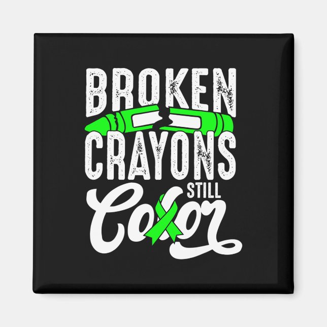 Zerbrochene Crayons immer noch Farbenbewusstsein f Magnet (Vorne)