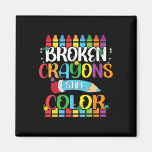 Zerbrochene Crayons immer noch Farbenbewusstsein f Magnet