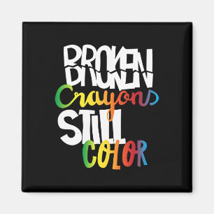 Zerbrochene Crayons immer noch Farbenbewusstsein f Magnet