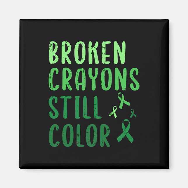 Zerbrochene Crayons immer noch Farbenbewusstsein f Magnet (Vorne)