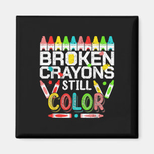 Zerbrochene Crayons immer noch Farbenbewusstsein f Magnet